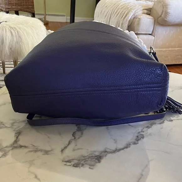 Michael Kors deep purple Crossbody Bag with Tassel - Picture 5 of 11